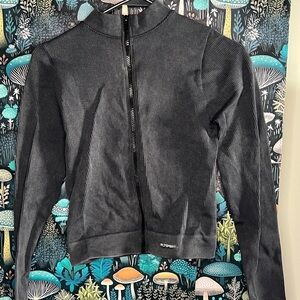 Women's Black Crop Jacket L by PLTSPORT